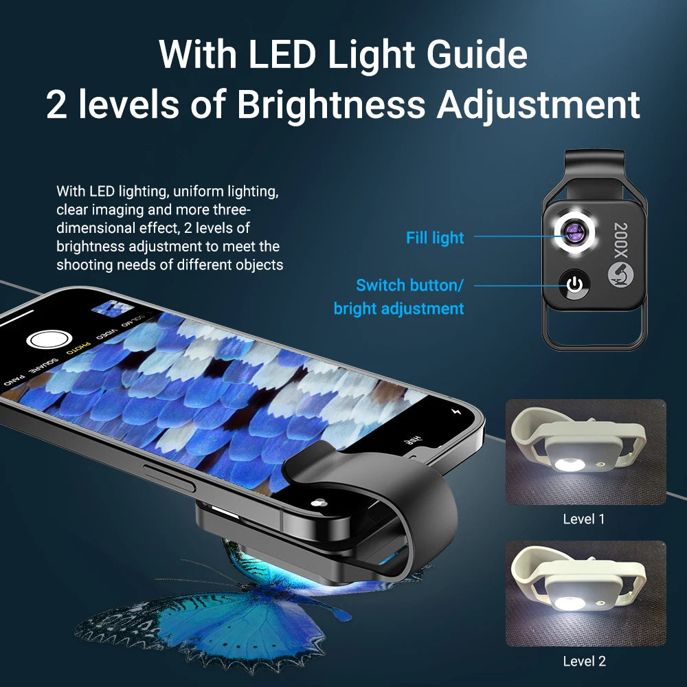200x microscope lens Universel phone