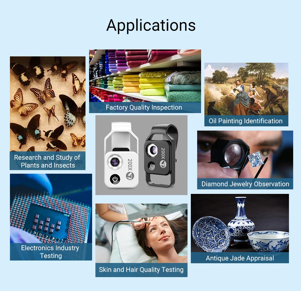 200x microscope lens Universel phone