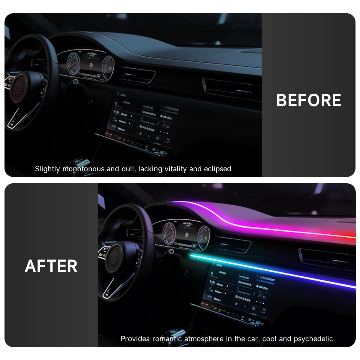 Neon LED Car Interior Ambient Foot Strip
