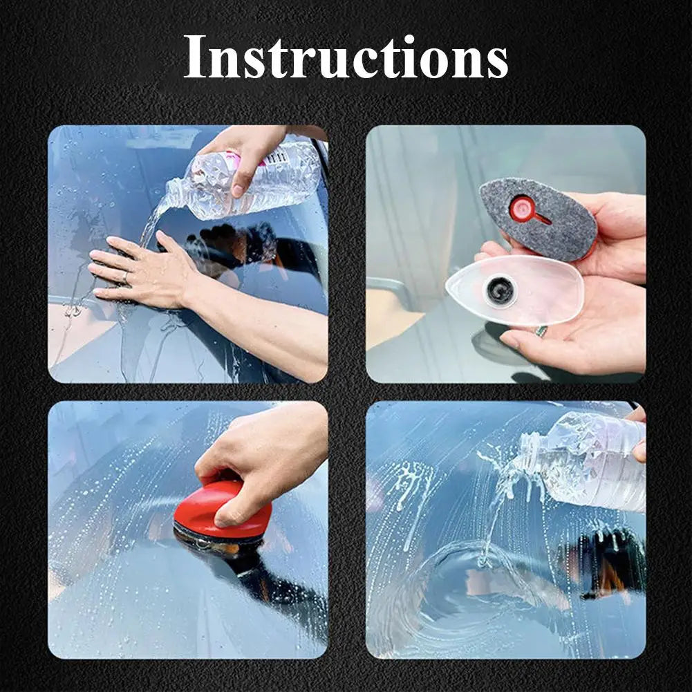 Powerful windshield cleaner and oil film remover