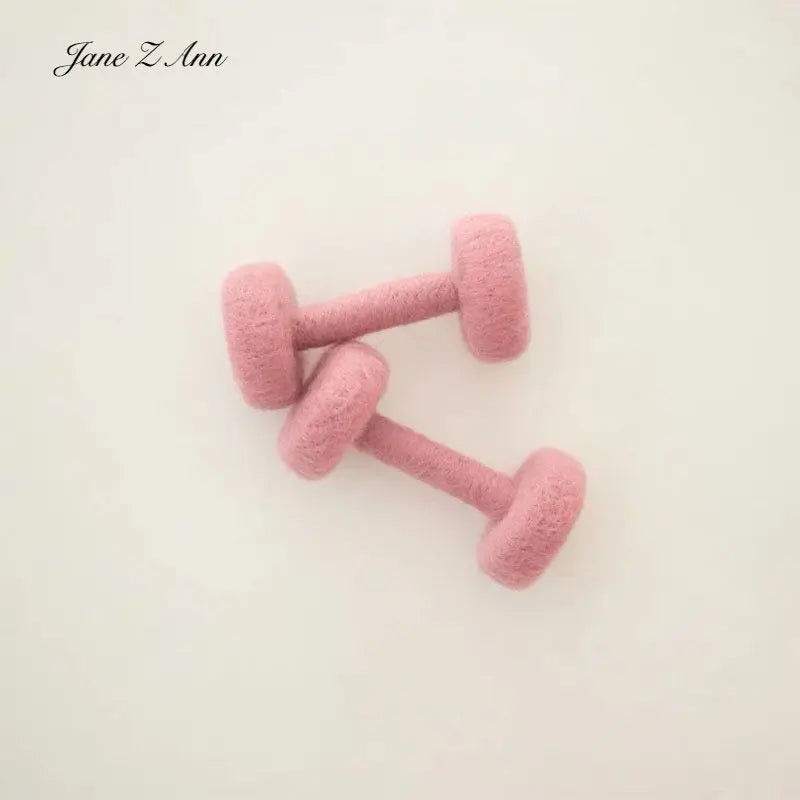 Handmade Mini Barbell Newborn Photo Prop
