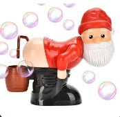 Santa spoof bubble machine