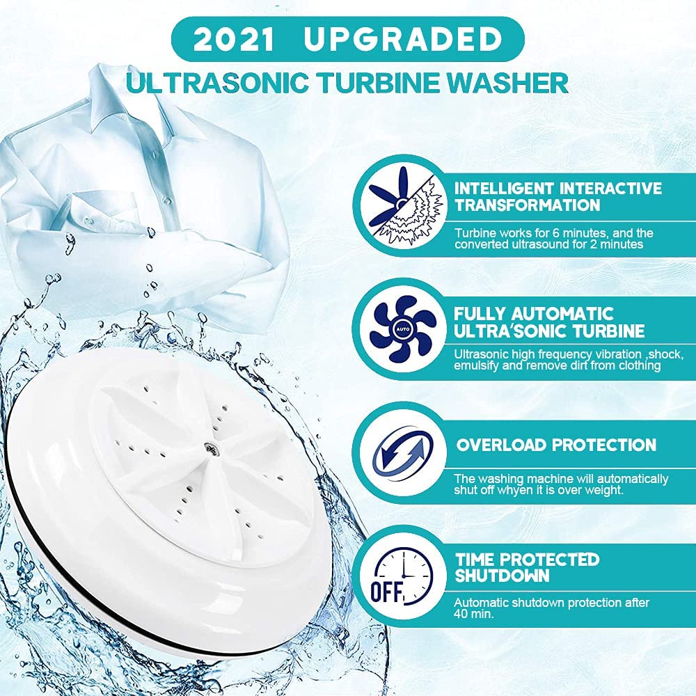 Portable Mini USB Ultrasonic Washing Machine