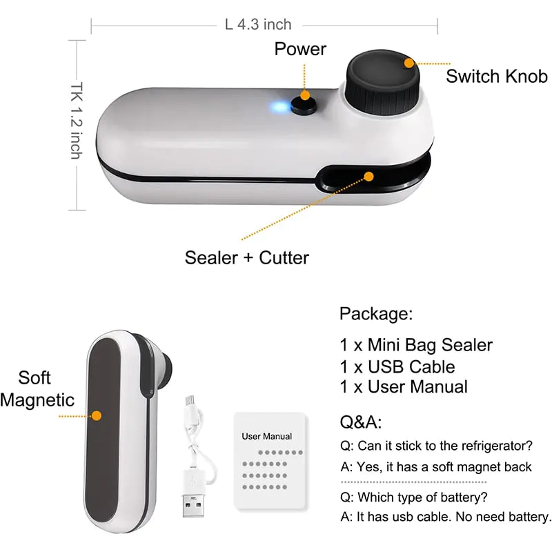 USB Mini Bag Sealer