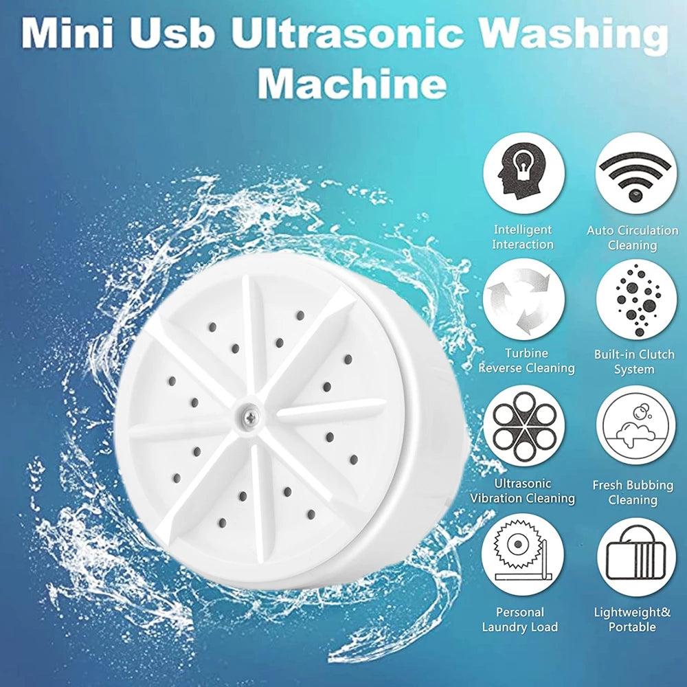 Portable Mini USB Ultrasonic Washing Machine
