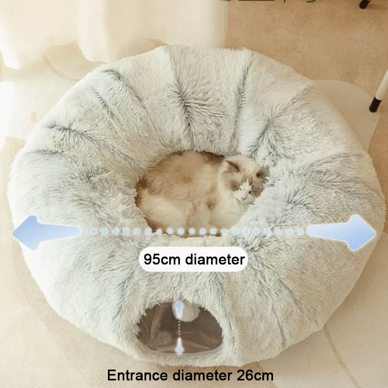 Cozy cat Tunnel Bed - 2 IN 1