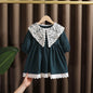 Spring baby girl lace long sleeve dress