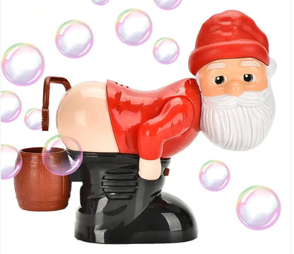 Santa spoof bubble machine
