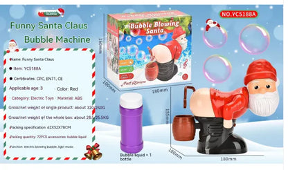 Santa spoof bubble machine