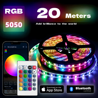 Remote controlled LED strip light up to 20m
