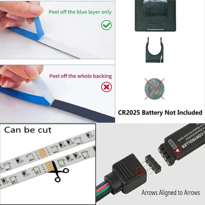 Remote controlled LED strip light up to 20m