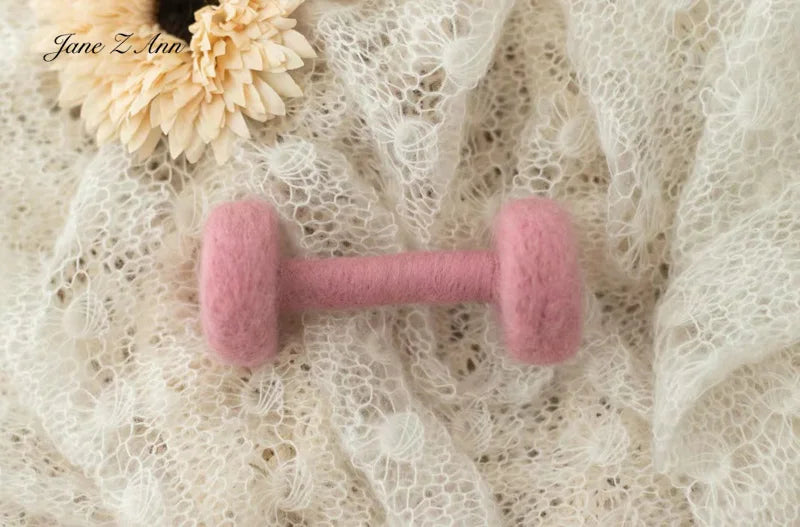 Handmade Mini Barbell Newborn Photo Prop
