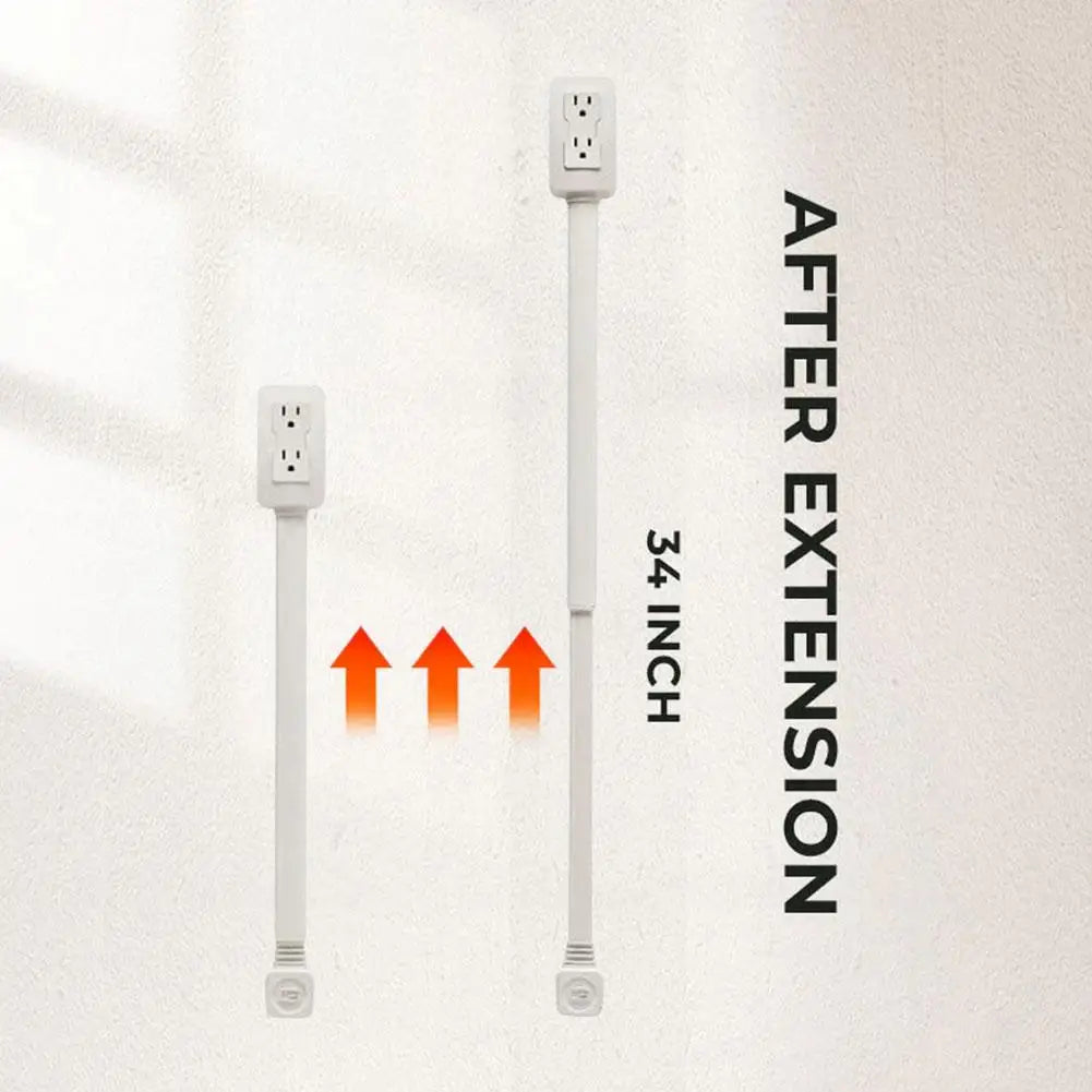 Power Socket Expander – 2-Socket 180° Rotating Extension Cord