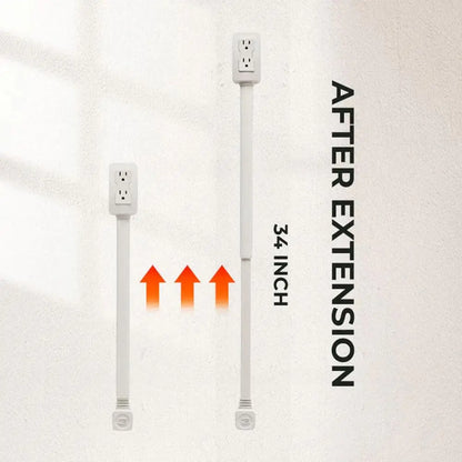 Power Socket Expander – 2-Socket 180° Rotating Extension Cord
