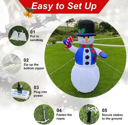 6 ft Inflatables Snowman with LED