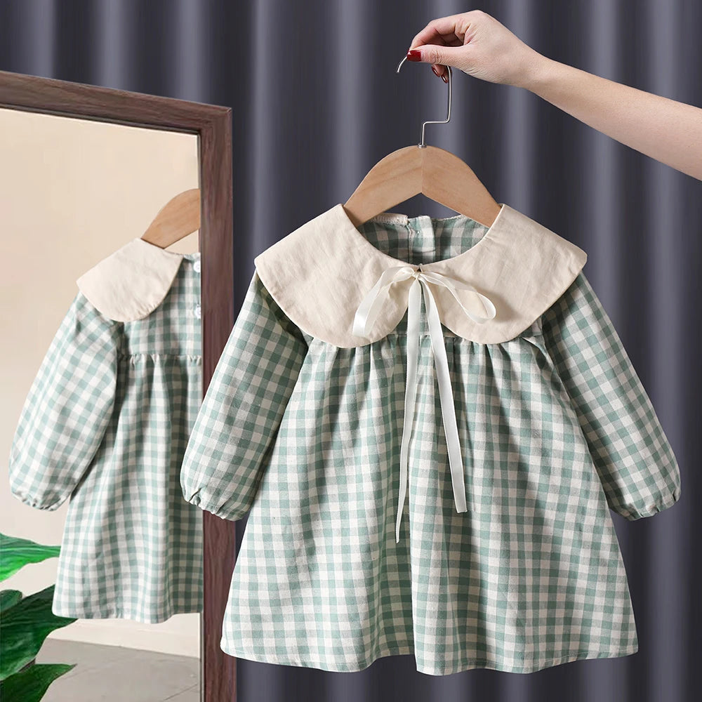 Spring baby girl lace long sleeve dress