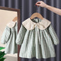 Spring baby girl lace long sleeve dress