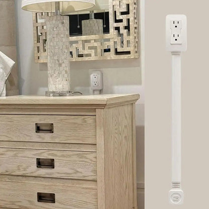 Power Socket Expander – 2-Socket 180° Rotating Extension Cord