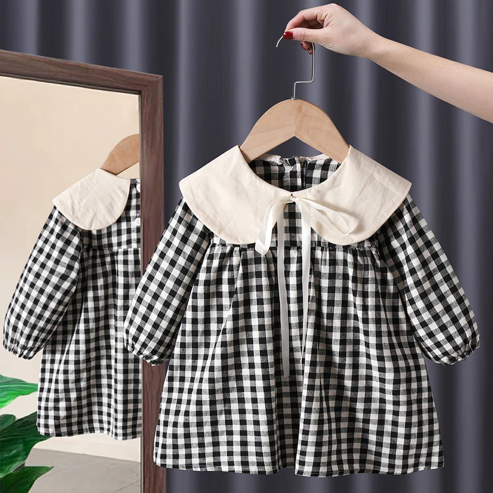 Spring baby girl lace long sleeve dress