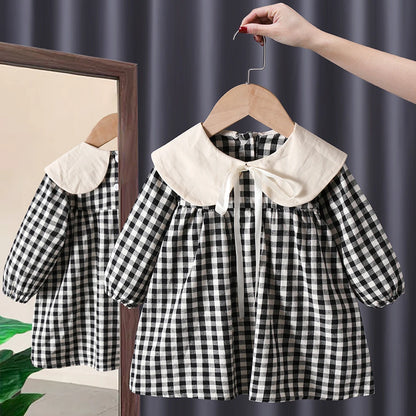 Spring baby girl lace long sleeve dress
