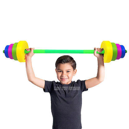 Kids' Sand-Filled Dumbbell Barbell Set