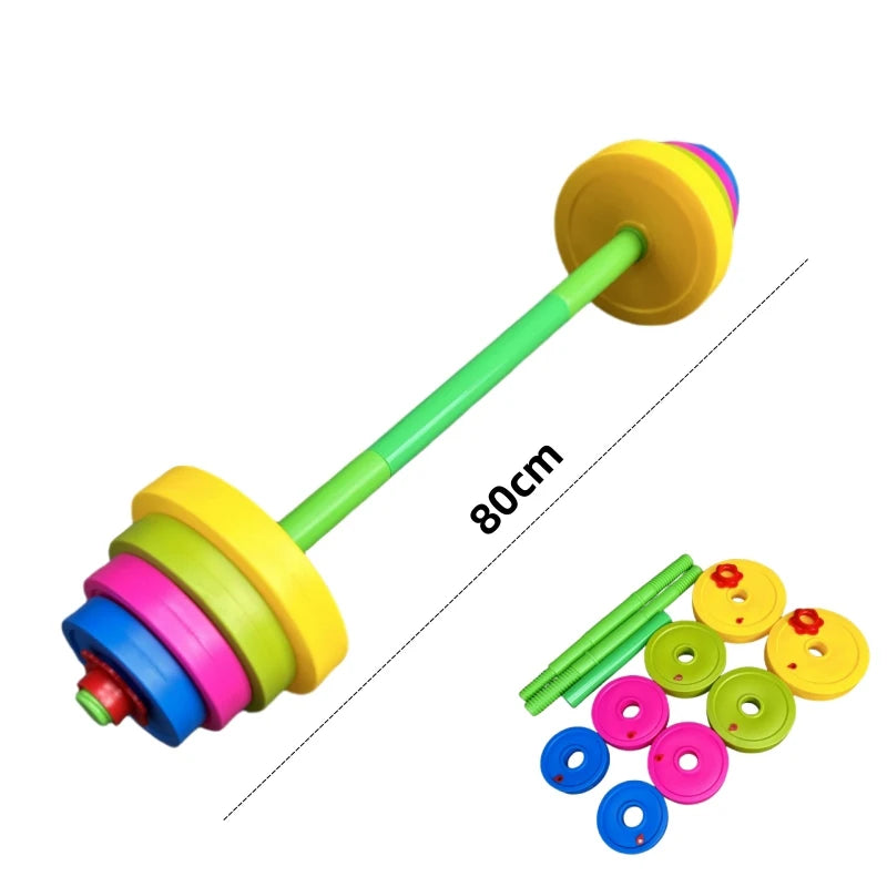 Kids' Sand-Filled Dumbbell Barbell Set