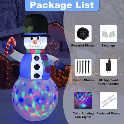 6 ft Inflatables Snowman with LED