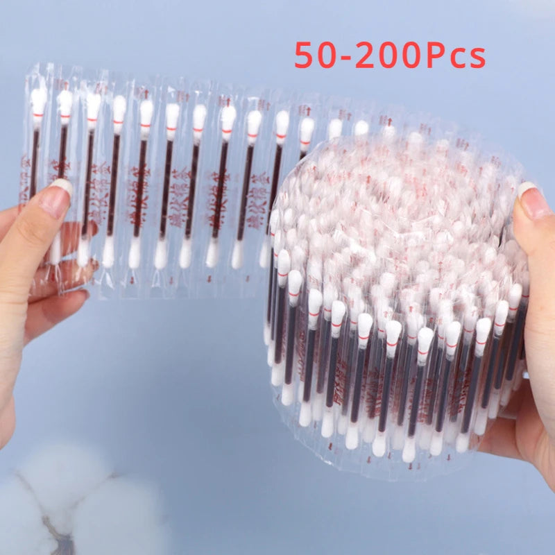 Disinfected Iodine Double-Ended Cotton Swabs