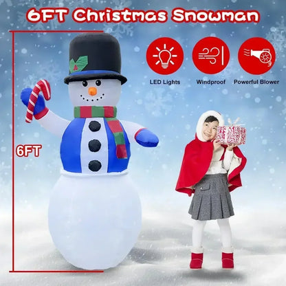 6 ft Inflatables Snowman with LED