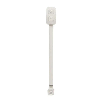 Power Socket Expander – 2-Socket 180° Rotating Extension Cord
