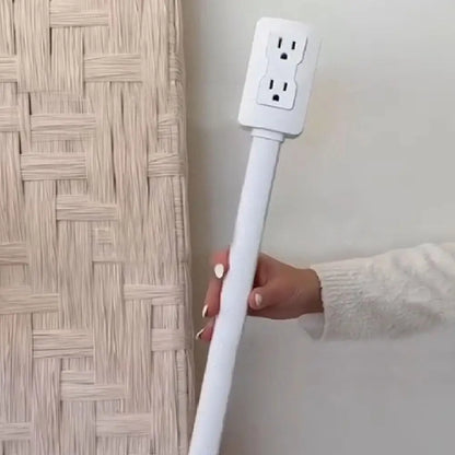Power Socket Expander – 2-Socket 180° Rotating Extension Cord