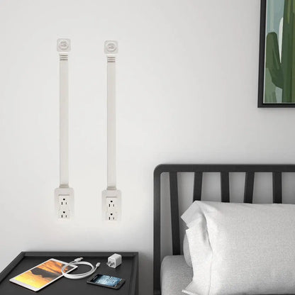 Power Socket Expander – 2-Socket 180° Rotating Extension Cord