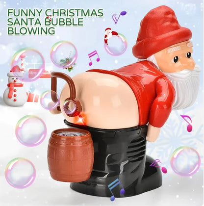 Santa spoof bubble machine