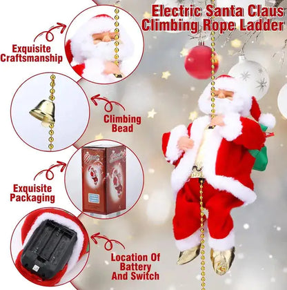 Chrismas climbing santa